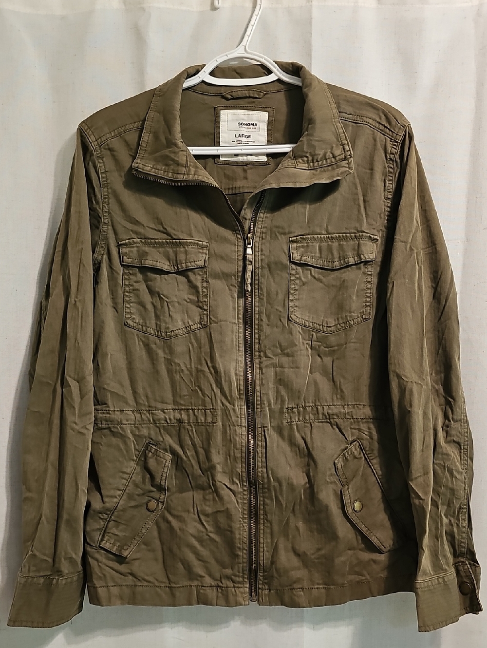Sonoma Utility Style Zip Jacket — Olive